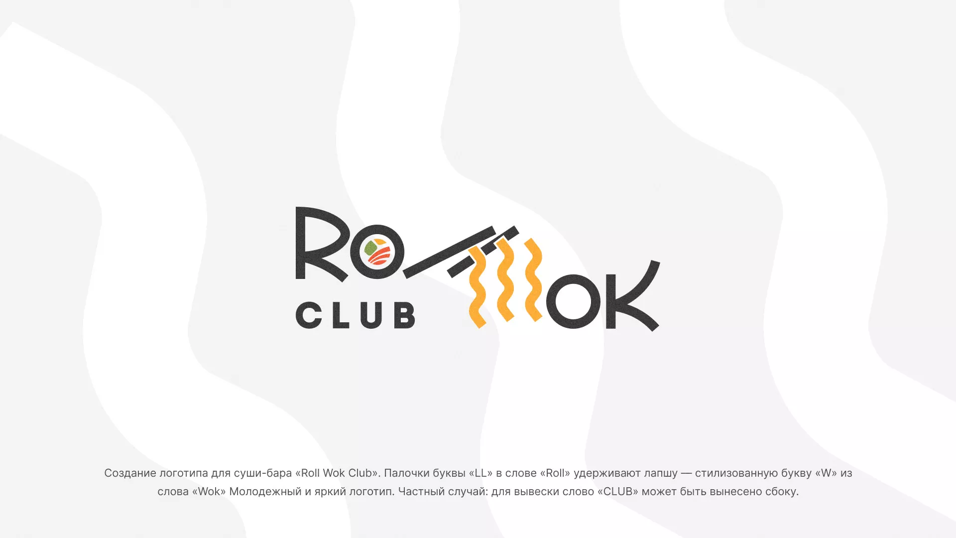 Создание логотипа в Изобильном для суши-бара «Roll Wok Club»